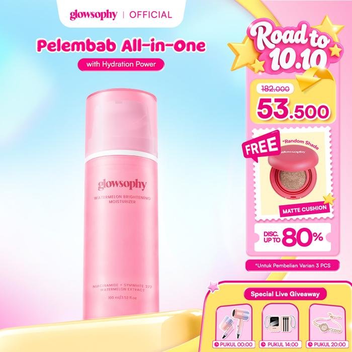 [3PCS FREE CUSHION] Glowsophy Watermelon Brightening Moisturizer Gel 100ml